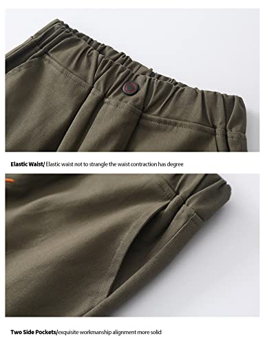 Gihuo Girls Cargo Jogger Pants Drawstring Multi Pocket Kids Casual Cotton Hiking Pants For Street Hip Hop(Army-M) #TOP5