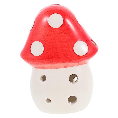 JOINPAYA Keramik Okarina Instrument Pilzform Okarina Für Junge Mädchen Spielzeug Blasinstrumentenklang Einfach Zu Bedienen Kleine Musikspielzeug Für Anfänger