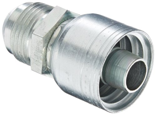 Image of Aeroquip 1AA12MJ10 Carbon Steel Global TTC (Thru the Cover) Crimp Hose Fitting Male SAE, Straight, 5 /8 inch Hose ID, 1-1 /16 inch - 12 Thread