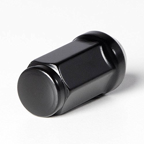 Circuit Performance 14X2.0 Black Closed End Bulge Acorn Lug Nuts Cone Seat Forged Steel (24 Pieces) #TOP4