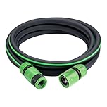 5M Short Garden Hose Extension with 2 Tap Connectors and 1 Hose End Adapter, Small Hose Pipe for Garden Tap, High Pressure Washrer and Hose Reel, 1/2” ID, Black