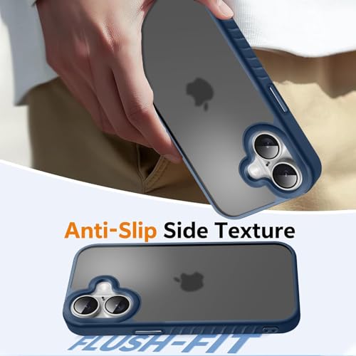 Image of KARWAN️ Shockproof Back Case Cover for iPhone 16 | Camera Protection Bump |Shockproof Back Case Cover for iPhone 16 - Blue