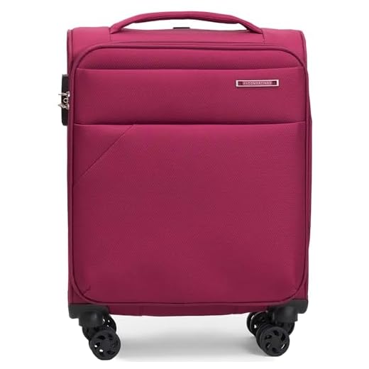 PACO MARTINEZ Maleta de Viaje Unisex, Maleta de Cabina V Smart con Candado TSA, Capacidad 36-46 litros, Color Malva - 55x40x20/25 Centímetros