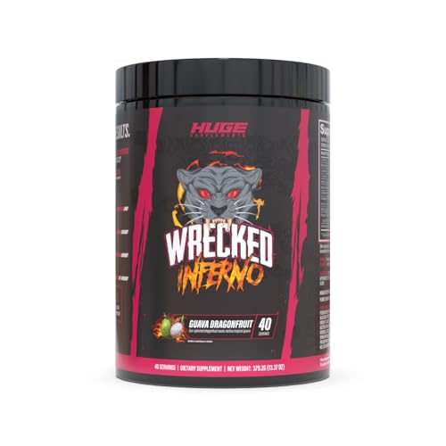 Image of Wrecked Inferno - Thermogenic Pre Workout For Men & Women, Increase Energy, Boost Thermogenesis & Metabolism, Enhance Exercise Performance - Contains L-Citrulline, L-Carnitine, Beta-Alanine & More