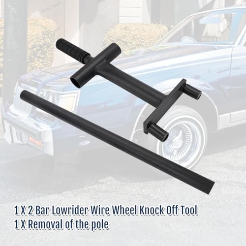 WIKIBB 2 Bar Lowrider Wire Wheel Knock Off Tool with Bar Suitable for Dayton Luxor Zenith China 2 Bar Wire Wheels Removal and Installation Tools