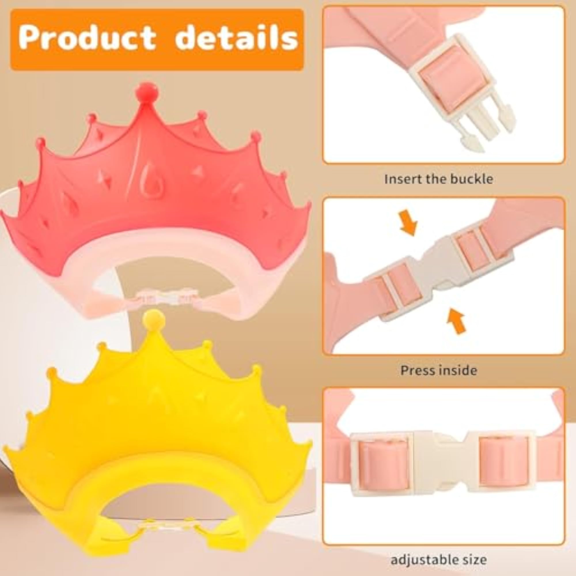 Soft Adjustable Baby Shower Cap for Hair Washing