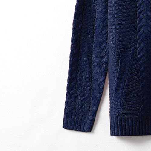 Men's Cardigan Warm Solid Outdoor Sweater Turtleneck Stylish Fall Winter Sweater Button Up Knitted Casual Sweaters4