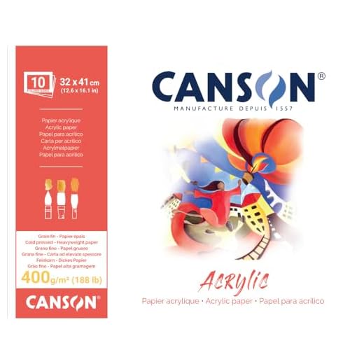 Canson Acrylic - Bloc papel de dibujo, 32 x 41cm, color blanco natural