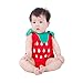 Bonfor Mono Ropa Bebe Niño 0-3 meses, Impresión 3D de Sandía Pelele Bebe Niño Verano 3-6 meses - Body Recien Nacido Divertidos (Fresa, 3-6 meses)