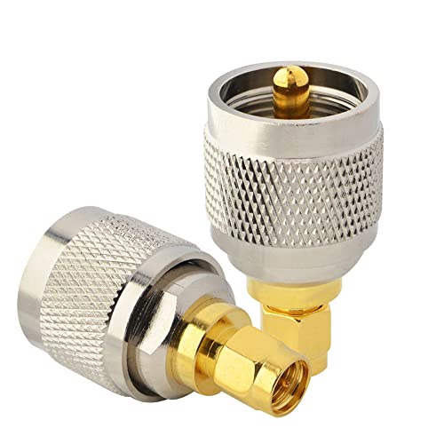 Boobrie sma zu UHF Anschluss 2 Stück PL259 Adapter UHF Stecker auf Antennenadapter für Antennen/Übertragung/Radio/W-LAN