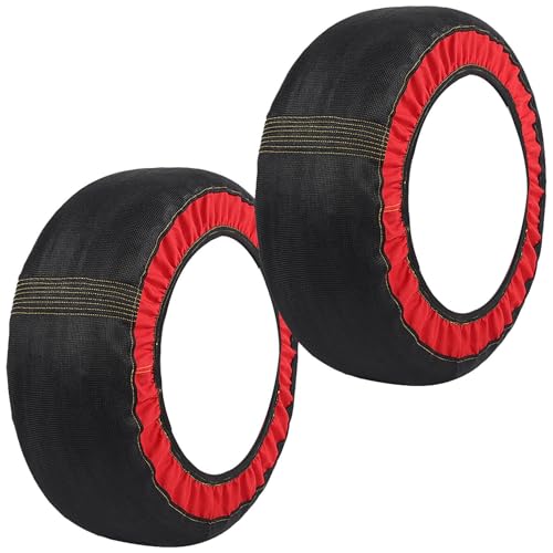 Calcetines para neumáticos de nieve   Calcetines para nieve para automóviles | 2 cadenas de tracción | Alternativa a la cadena de nieve Grip | Tela resistente | Tracción mejorada sobre nieve y hielo |