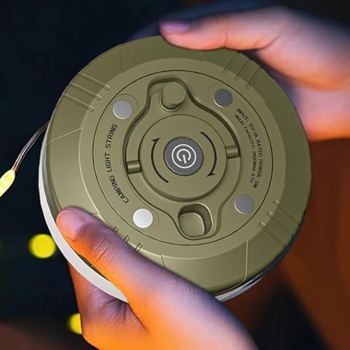 Luces de camping de 65.62 pies con 7 modos de iluminación y batería recargable de 2600 mAh 3