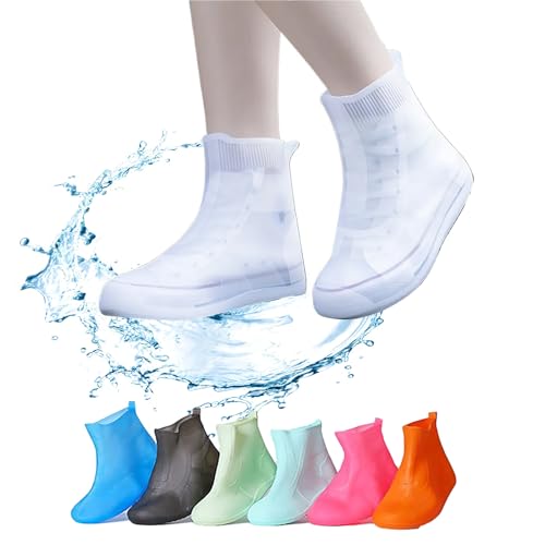 XJBCOD Couvre-chaussures antidérapants et imperméables Affection, couvre-chaussures imperméables réutilisables, couvre-chaussures de pluie en caoutchouc de silicone, protecteurs de cyclisme en plein a