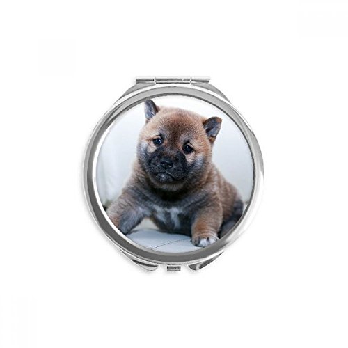 Espejo portátil de bolsillo de lindo perro Pippy, el regalo ideal y redondo de maquillaje