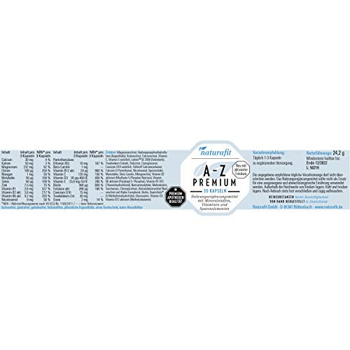 naturafit A-Z Premium Kapseln, 30 St. Kapseln