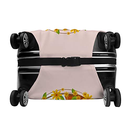Housse de protection pour bagages voyage Happy Easter en tissu extensible premium