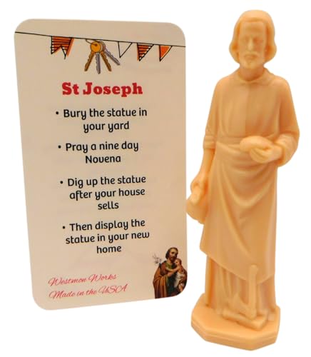 Estatua San José para vender casa con tarjeta de oración miniatura 2