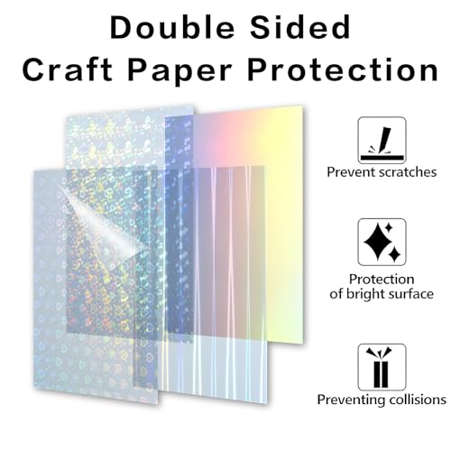 Image of Iridescent Sparkle Radiant Acrylic Sheets, Radiant Colored PMMA Plastic Panel for Laser Cutting Crafting DIY Decorate Art Craft (4, Aurora+Cullet+Love+Dazzling, 8x12inch)