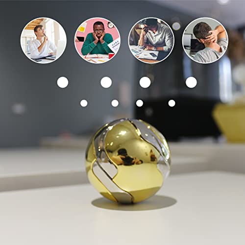 3D Round Three-Dimensional Brain Teasers Metal Puzzles, Mind Puzzles for Adults Hand Smart Gifts for Boy and Girls - Thumbnail 5