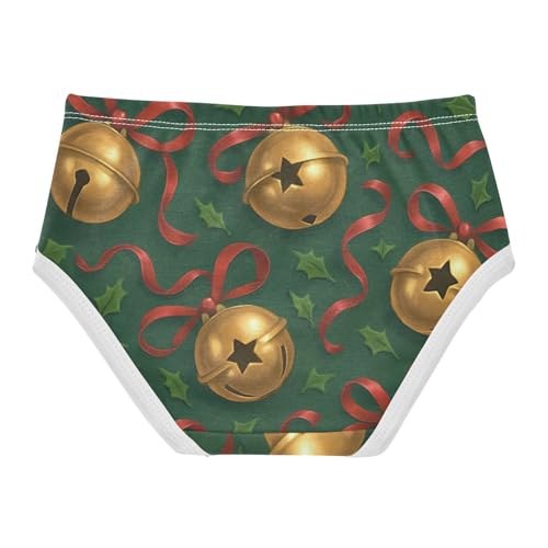 Seamless Bells Pattern Soft Girls' Panties Comfort Color for Baby Girls in Sizes 2T,3T, 4T, 5T, 6Y and 8Y2