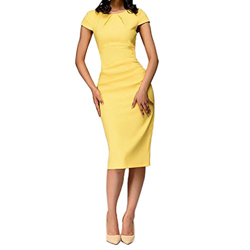 yellow work dress