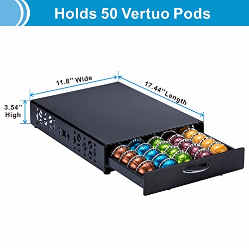 Rice Rat For Nespresso Pods Holder Vertuo Pod Holder For Vertuoline Capsules (50 Pods) Black2 thumb #1