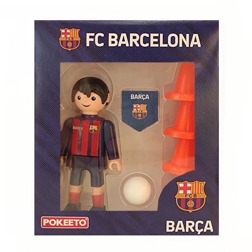 POKEETO, Figura Jugador FC Barcelona, Coleccionables de 8 cm para Exhibición, Idea de Regalo para Niños Y Adultos, Coleccionistas, EF16409