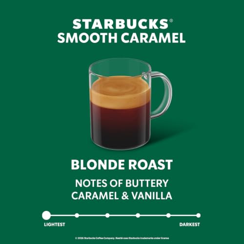Image of Starbucks by Nespresso Vertuo, Caramel Flavored Coffee, 30-count | Blonde Roast Coffee Pods, Brews 7.8 oz.