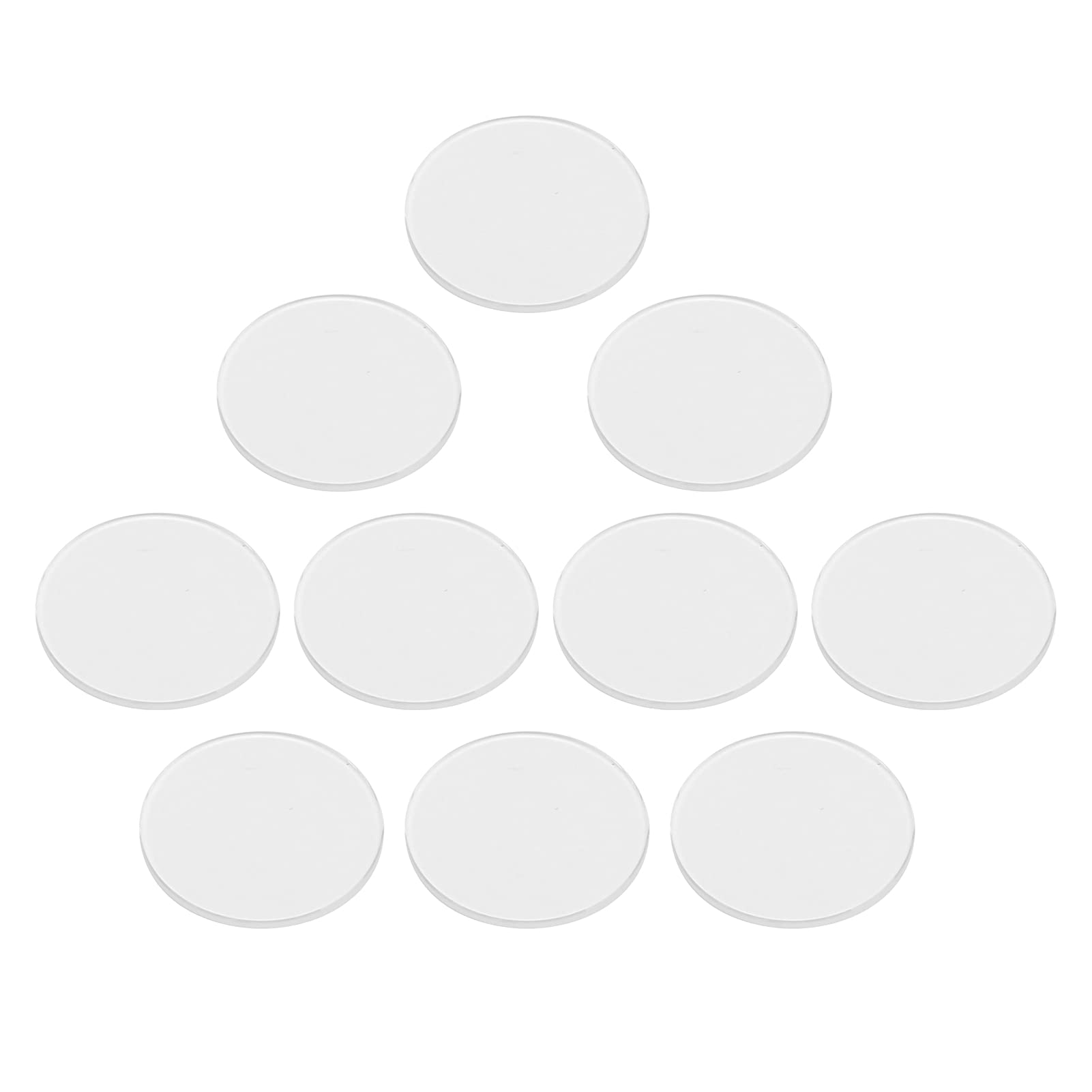 10 lentes de cristal planas para reloj de 25 a 29,5 mm, 1,2 mm de grosor, lentes de repuesto para reloj