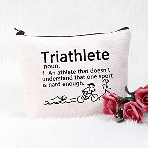Triathlon Lovers Gift Triathlete Definition Cosmetic Bag Ironman Gift (Triathlete Noun UK) - Image 3