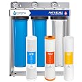 Express Water Whole House Water Filter System, Anti-Scale 3 Stage Home Purifier Prevents Scale Build-Up, Protects Pipes, Appliances with Polyphosphate Filter, Stainless Steel Frame & Pressure Gauges