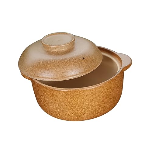 CONGARTENO Cazuela De Cerámica 1,6l Tapa Resistente a Altas Temperaturas Ollas Para Guisar Sopa Batería De Cocina Doméstica Para Uso Diario y Preparar Guisos