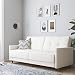 DHP Andora Coil Futon Sofa Bed Couch with Mid Century Modern Design - White Faux Leather