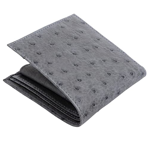 Generic Grey Genuine Ostrich Skin Leather Wallets, 3820, Medium4