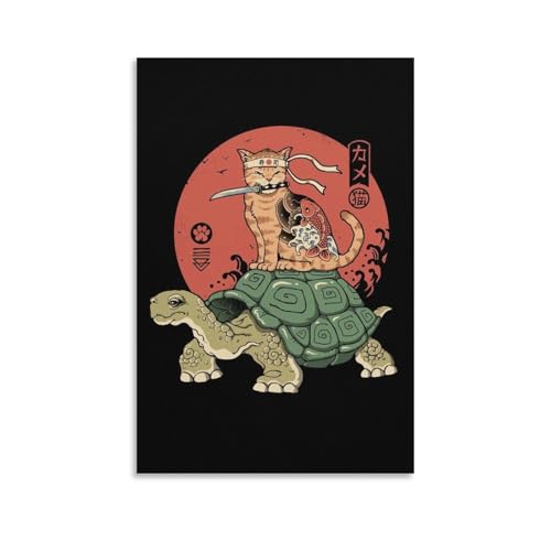 G gA[g Cg Catana on Turtle 킢 |X^[  oX[ ʉ EH[A[g f炵Mtg12x18inch(30x45cm)