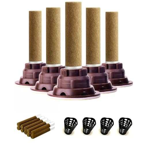 homemelinda 100Sets Moxibustion Sticks with Base, Easy to Use, 4pcs Protective Covers, 5-Years Moxa Cones Moxi Stick for Chinese Traditional AiJiu AiZhu