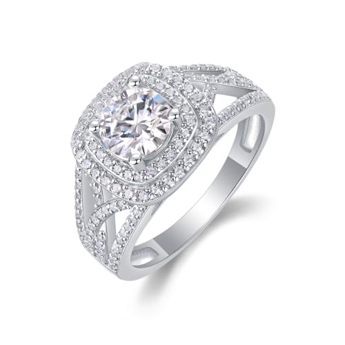 Alliance moissanite 1 carat le cadeau idéal pour femme en argent S925