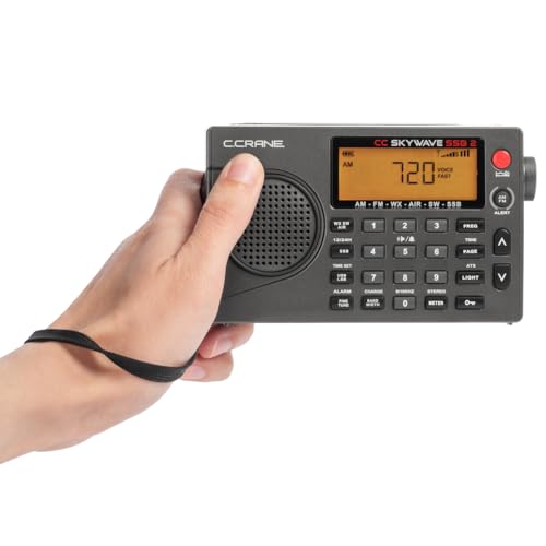 Image of C. Crane CC Skywave SSB 2 Small AM, FM, Shortwave, and NOAA Weather Portable Travel Radio with AC Charging Adapter