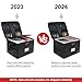 DEEGO Fireproof Document Box Black and Fireproof Document Box with Wheels,Water-Resistant File Organizer Box with Lock for Home Office for Hanging Letter/Legal Folder.