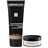 Dermablend Leg and Body Makeup Foundation with SPF 25, 35C Light Beige and Setting Powder Duo