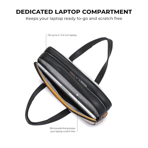 Image of Mokobara Teppanyaki Briefcase | Fits 15.6 Inch Laptop, 10L Capacity | Premium Coated Canvas, Water-Resistant, Ergonomic Design, Detachable Shoulder Strap