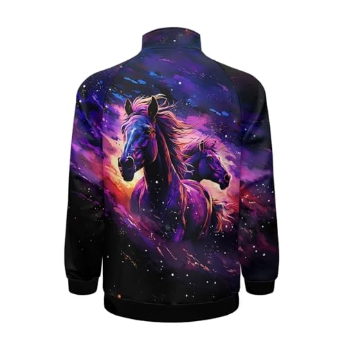 Image of Men's Lightweight Jackets Casual Full Zip Fleece Jacket Men Coats Fashion Long Sleeve Sweatshirt