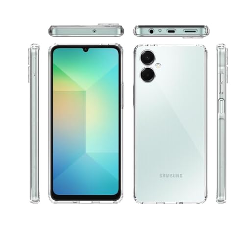 Image of COVERBLACK Soft Rubber Silicon Clear Case Back Cover Compatible for Samsung Galaxy A06 5G - Transparent