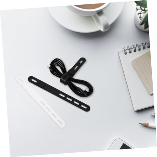 MERRYHAPY 20 piezas de organizadores de cables de silicona para gestión de cables bajo el escritorio miniatura 7