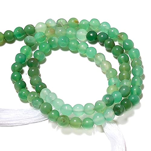 Perles de chrysoprase 4mm LKBEADS AAA pour éliminer les défauts d'enfilage