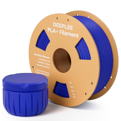 Image of PLA+ 1.75mm 3D Printer Filament, PLA Plus with Dimensional Accuracy + /- 0.02mm, Higher Strength and Toughness, Neatly Wound, No Clogging, Fits for Most FDM 3D Printers, 1KG Dark Blue