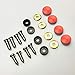 Set of 4 Anti Rust Resistant Stainless Steel Screw+Red Aluminum Screw Caps not plastic cap for License Plate frame