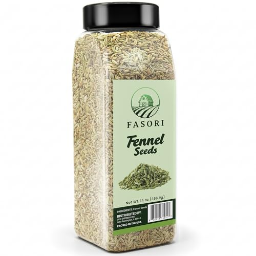 Fasori Fennel Seeds Whole 14 oz Premium Dried