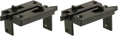 Prime-Line F 2628 - Par de pestillos de vinilo de repuesto con resorte para ventana, centro de agujeros de 1-1116 pulgadas, negro (paquete