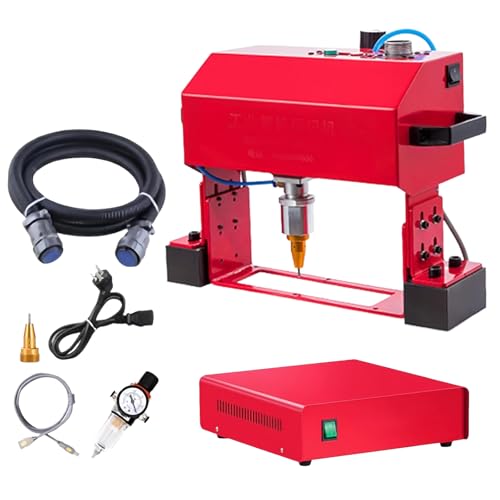 Máquina de marcado de metal portátil con control digital, máquina neumática de marcado de puntos de metal para aluminio y acero inoxidable, cobre, x 140 x 40 mm
